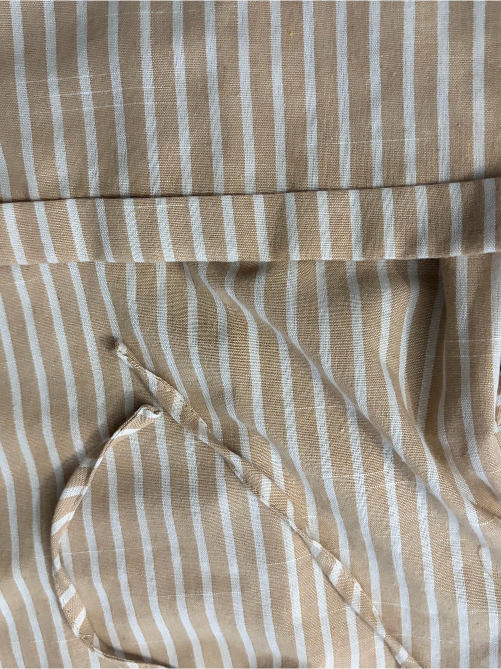 Beige and White Striped Straight-Leg Pants - Picture 12 of 12